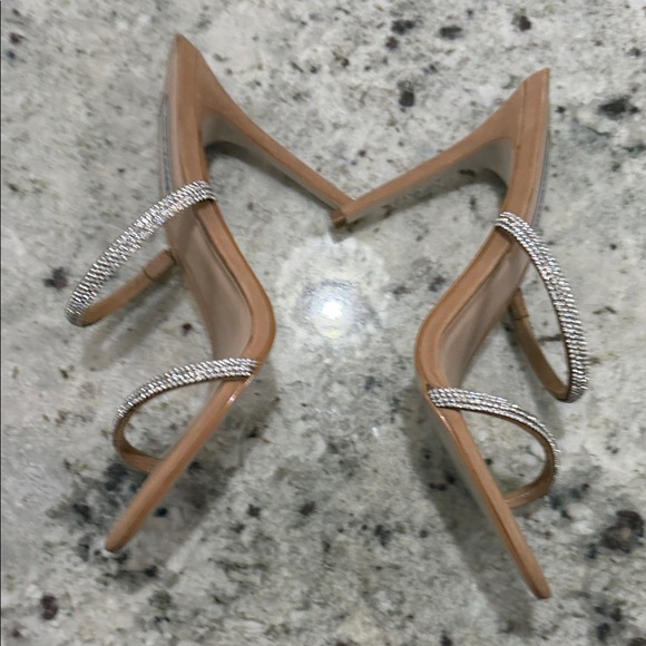 Steve Madden Nude and Silver Strappy Heels - Picture 4 of 5